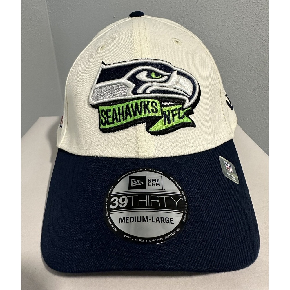 Seattle Seahawks 2022 New Era 39THIRTY Chrome White Stretch Fit Hat Brand New